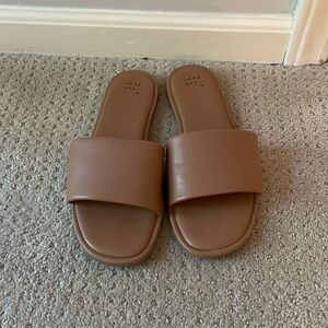 Brown one strap sandals